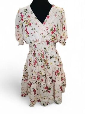 Taylor Floral Ruffle Dress with Waffle Waist - Size 2